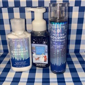 Bath and body works bundle- frosted coconut snowball